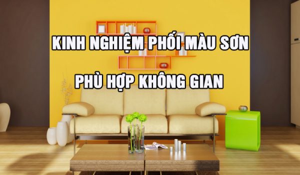 kinh nghiệm phối màu sơn theo không gian