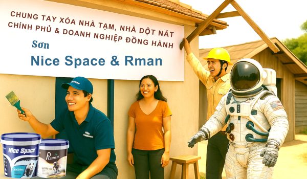 Sơn Nice Space và Rman chung tay xóa nhà tạm nhà dột nát
